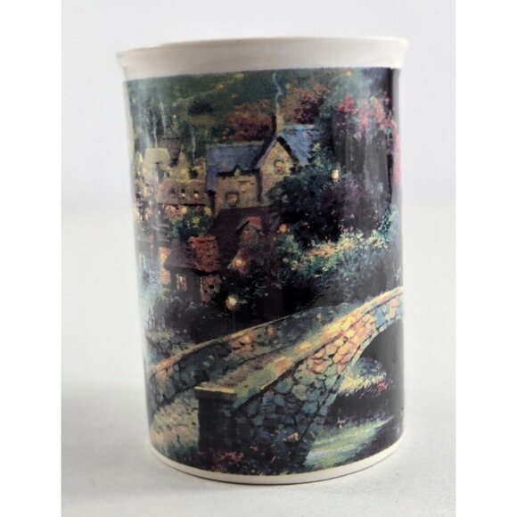 Vtg 1995 Lamplight Village Ceramic Coffee Mug 1995 Artist Thomas Kinkade - Picture 3 of 14